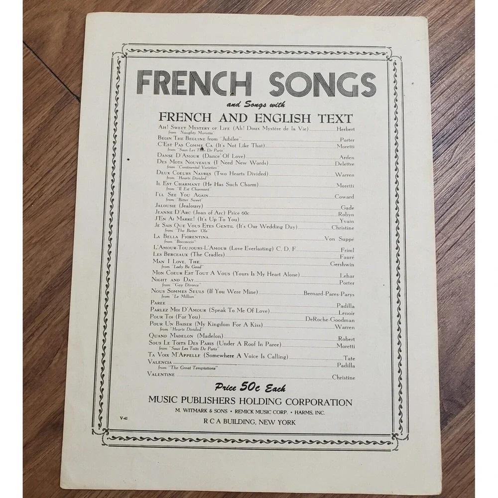 Ah!‎ Sweet Mystery of Life (The Dream Melody) Sheet Music 1910 M. Witmark & Sons